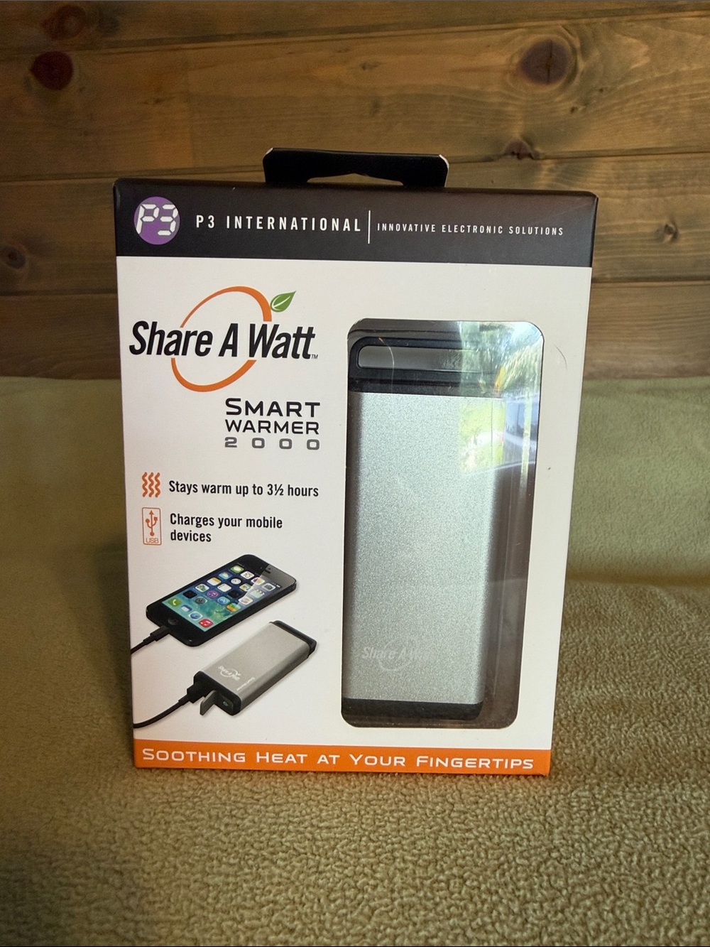 Smart Warmer 2000 Portable Hand Warmer and Mobile Charger - Silver